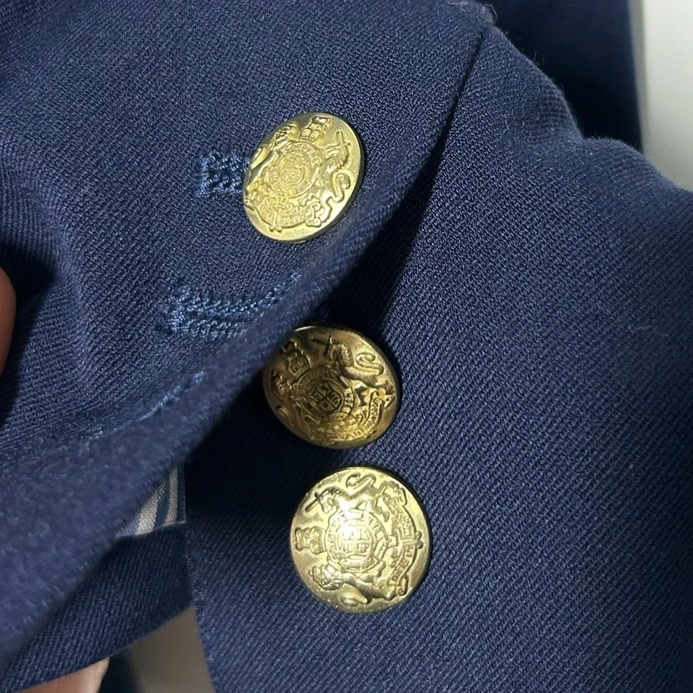 J. Crew Original schoolboy Navy blazer gold button size 2 NWT preppy academia